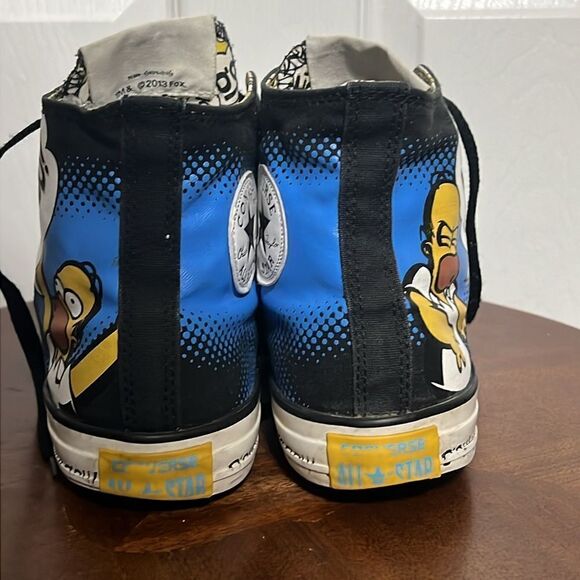 🔥🔥 CONVERSE All Stars Chuck Taylors Bart Simpsons Homer Hi-Top Sneakers - GUC - Picture 8 of 13